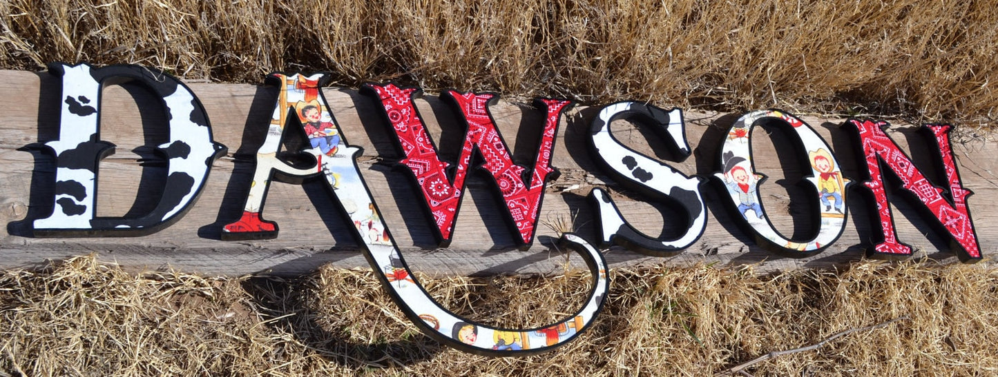 DAWSON - Multi-print Name Wall Letters